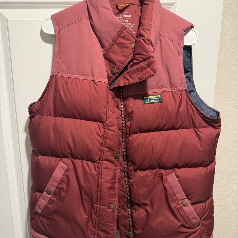 L.L.Bean Women's Puffer Vest in Deep Brick Red
